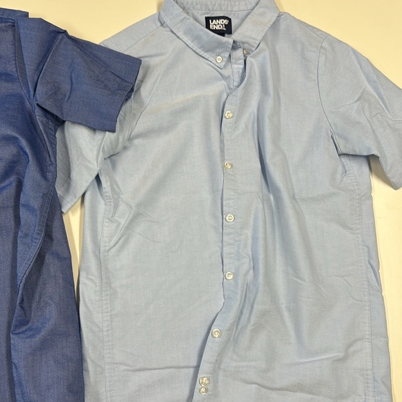 Lands End School Uniform Girls Short Sleeve Oxford Dress Shirt (set of 4) - Picture 3 of 6
